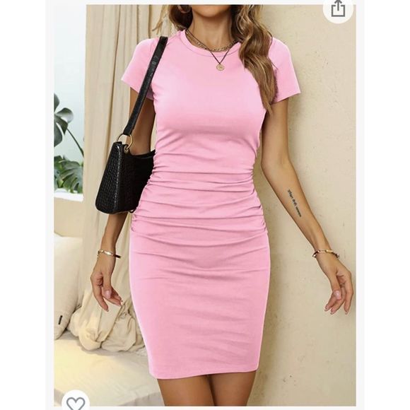 Goodnight Macaroon Dresses & Skirts - Goodnight Macaroon - Pink midi dress - size S